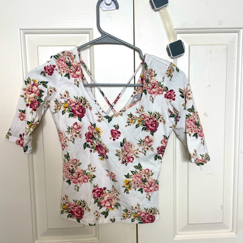 Bershka top with flowers